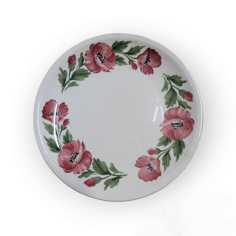 VTG Set of 2 Paden City Shenandoah Ware Floral Plates